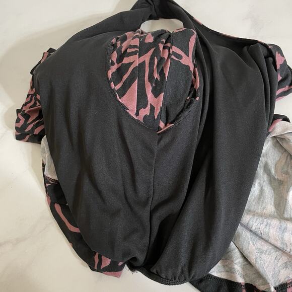 LOFT Sleeveless Blouson Knit Dress Size L Black Pink Floral Lined Bodice NEW - Picture 6 of 10